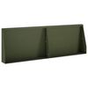 vidaXL Retaining Wall 2 pcs 60 x 12 x 40 cm Steel Olive Green