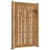 vidaXL Garden Gate 100x150 cm Corten Steel Bamboo Design