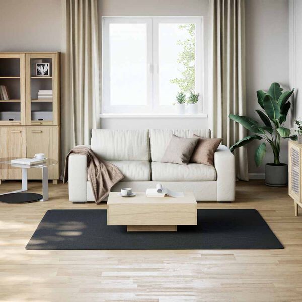vidaXL Washable Rug Soft Shaggy 160x230 cm Anti Slip Black