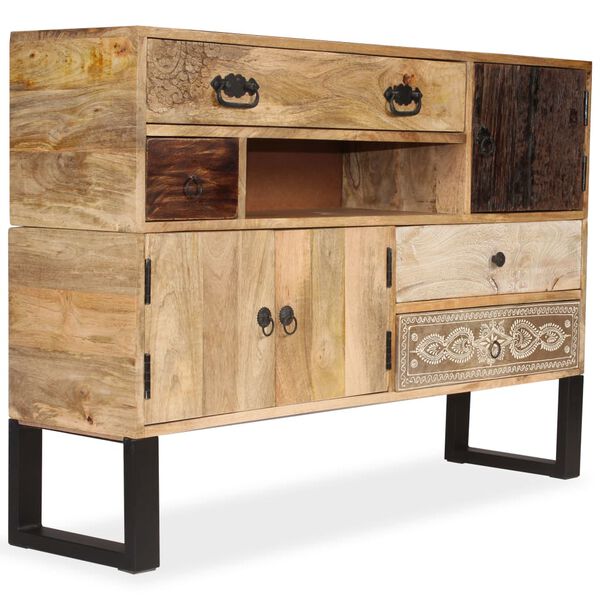 vidaXL Sideboard Solid Mango Wood 115x30x80 cm