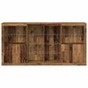 vidaXL LED Sideboard 3 pcs Old Wood 202 x 37 x 100 cm Engineered Wood