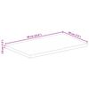 vidaXL Table Top 60x20x3.8 cm Rectangular Solid Wood Reclaimed