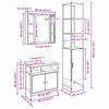 vidaXL Bathroom Furniture Set with Door 3 pcs Old Wood Engineered Wood