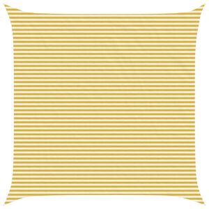 vidaXL Sunshade Sail Yellow and White 7 x 7 m HDPE