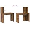 vidaXL Desk with Shelf Old Wood 102 x 50 x 124 cm Engineered Wood