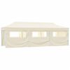 vidaXL Folding Pop-up Party Tent with 8 Sidewalls 870x291x315 cm Cream