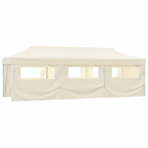 vidaXL Folding Pop-up Party Tent with 8 Sidewalls 870x291x315 cm Cream