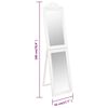 vidaXL Free-Standing Mirror White 45x180 cm