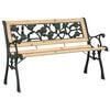 vidaXL Garden Bench with Cushion Brown 116 x 54 x 73 cm Wood