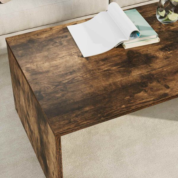 vidaXL Coffee Table Smoked Oak 95 x 50 x 34 cm Engineered Wood