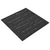 vidaXL Carpet Tile Striped Black 50 x 50 cm 4 pcs PP and Bitumen
