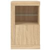 vidaXL Side Cabinets with LED Lights 2 pcs Sonoma Oak Engineered Wood