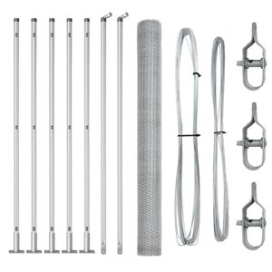 vidaXL Welded Wire Fence with Concrete Base 10 x 1.5 m (W x H)