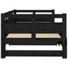 vidaXL Pull-out Day Bed without Mattress Black 2x(80x200) cm
