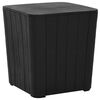 vidaXL Garden Table with Removable Lid Black Polypropylene