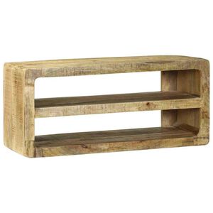 vidaXL TV Cabinet with Shelf Brown 80 x 32 x 36 cm Solid Mango wood