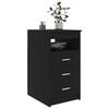 vidaXL Drawer Cabinet Black 40x50x76 cm Engineered Wood