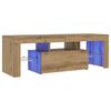 vidaXL TV Cabinet with LED Lights Artisan Oak 120x36.5x40 cm Engineered Wood