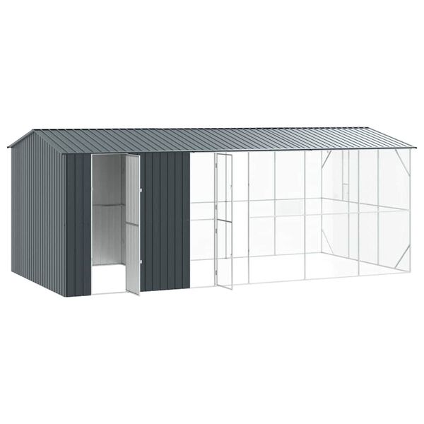 vidaXL Bird Cage Anthracite 645 x 310 x 247 cm Galvanised Steel