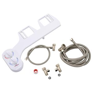 vidaXL Bidet Toilet Seat Attachment Hot Cold Water Single Nozzle