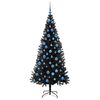 vidaXL Christmas Tree with 300 LEDs with Stand Black 180 cm PVC