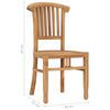 vidaXL 7 Piece Garden Dining Set Solid Teak Wood