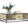 vidaXL Coffee Table Sonoma Oak 100x57x35 cm Engineered Wood and Metal
