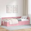 vidaXL Corner Bed Frame with Headboard Pink 80 cm x 200 cm Velvet