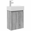 vidaXL Bathroom Vanity Unit with Tap Grey Sonoma 45.5 x 25.5 x 84 cm