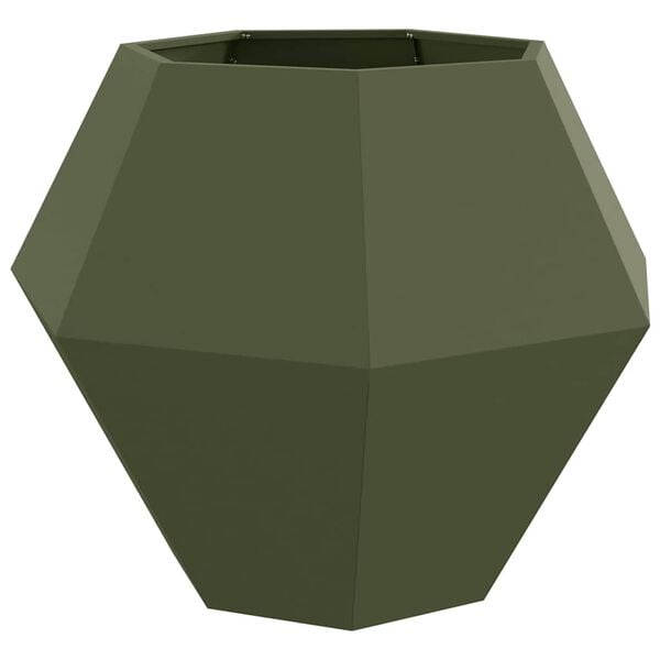 vidaXL Planter Olive Green 100 x 100 x 80 cm Steel