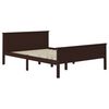 vidaXL Bed Frame without Mattress Dark Brown Solid Wood Pine 160x200 cm