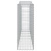vidaXL Arched Gabion Basket 400x50x140/160 cm Galvanised Iron