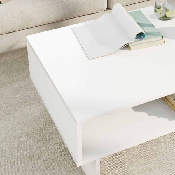vidaXL Coffee Table White 80 x 46 x 35 cm Engineered Wood