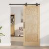 vidaXL Sliding Door ORKDAL Brown 83 x 202 cm Solid Pine Wood