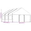 vidaXL Gazebo with Roof White 6.69x5.88x3.75 m Polyethylene