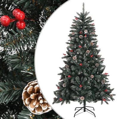 vidaXL Artificial Christmas Tree with Stand Green 150 cm PVC