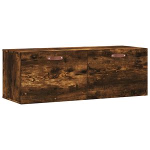 vidaXL Wall Cabinet Smoked Oak 100x36,5x35 cm Engineered Wood