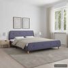 vidaXL Bed Frame without Mattress Light Grey Fabric 150x200 cm King Size