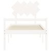 vidaXL Senior Bed without Mattress White Single Solid Wood