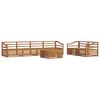 vidaXL Outdoor Sofa Set 7 pcs 6-Seaters Natural Solid Acacia Wood
