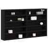 vidaXL Display Cabinet Black Oak 100 x 15 x 58 cm Engineered Wood