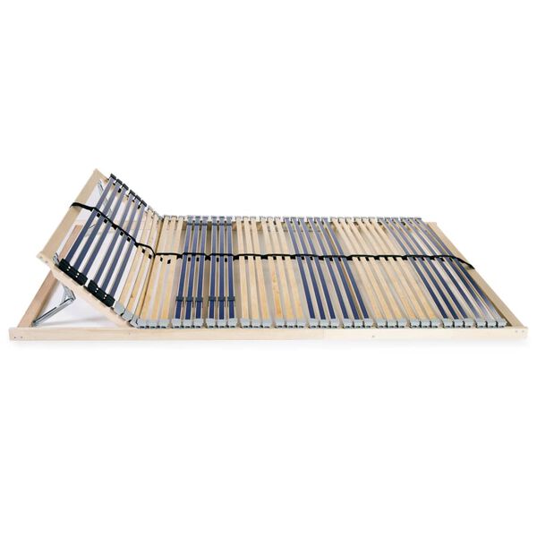 vidaXL Slatted Bed Base without Mattress with 42 Slats 7 Zones 120x200 cm