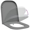 vidaXL Toilet Seat Grey 47.5 x 35 x 3.6 cm Duroplast