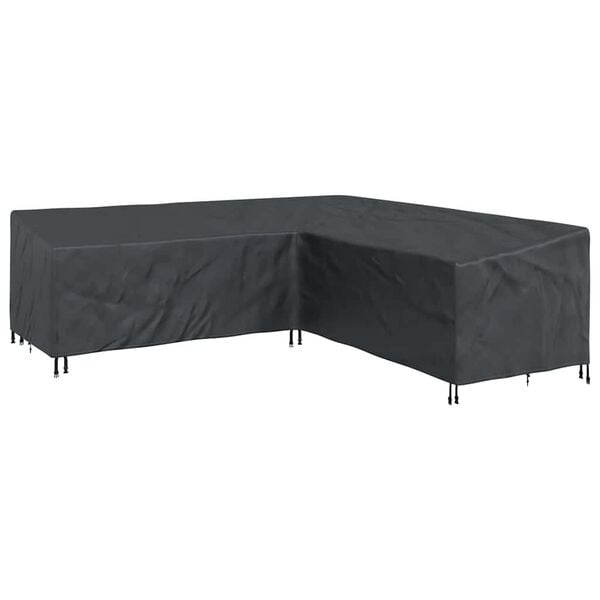 vidaXL Furniture Cover Black 255 x 255 x 80 cm 600D Oxford Fbric