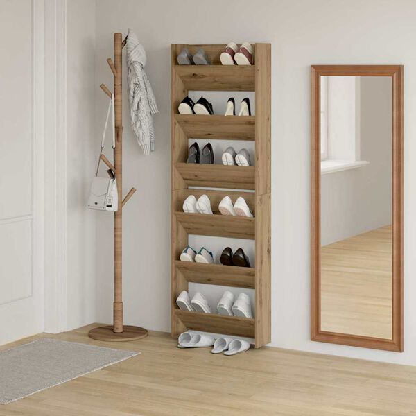 vidaXL Shoe Cabinet 2 pcs Artisan Oak 60 x 18 x 90 cm Engineered Wood