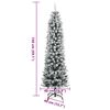 vidaXL Artificial Christmas Tree 150 LEDs and Flocked Snow 150 cm