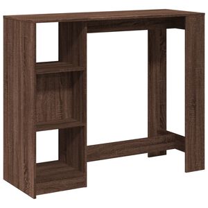 vidaXL Bar Table | Brown Oak | Engineered Wood | Tall | Bar Table | Rectangular