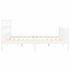 vidaXL Bed Frame without Mattress White 200x200 cm Solid Wood Pine