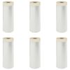 vidaXL Dust Sheet with Adhesive Tape 6 pcs Transparent 210 x 2000 cm