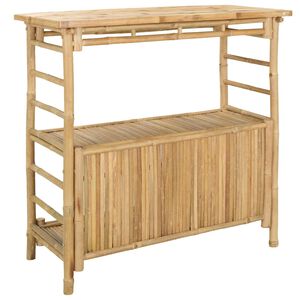 vidaXL Outdoor Bar Table Natural 110 x 50 x 105 cm Bamboo